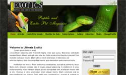 Exotic Animals Website